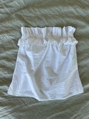 100% cotton ruffle tube top